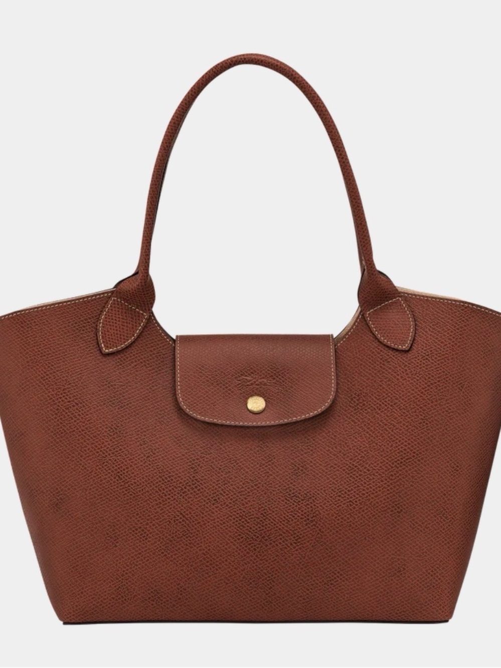 LONGCHAMP ÉPURE L SHOULDER BAG BROWN 100% LEATHER - NWT